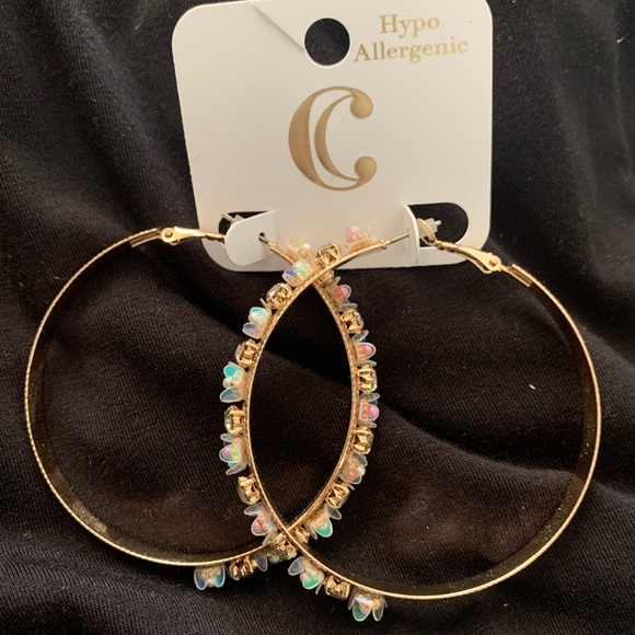 Charming Charlie Jewelry - Gold Statement Hoops